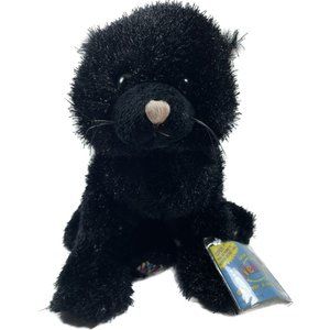 GANZ Retired Webkinz Black Cat HM135 New- with UNUSED Code Stuffed Animal Plush